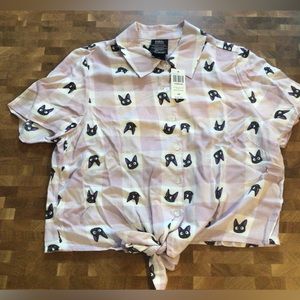 Kiki’s Delivery service button down s/s shirt